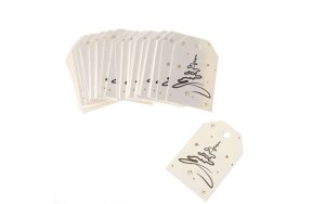 CHRISTMAS GIFT PAPER TAGS WHITE 50PCS